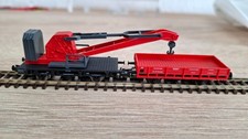 Fleischmann (8503) Kranwagen Wyhlen mit Kranschutzwagen Spur N