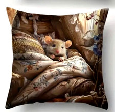 Sofa Kissen 45 cm Deko Geschenk Maus Shabby Bett Landhaus Cottage Look Haus