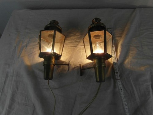 Wandlampe paar messing laterne - wandlampe,