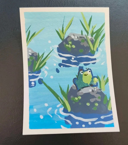 Aceo original acryl painting - acryl,