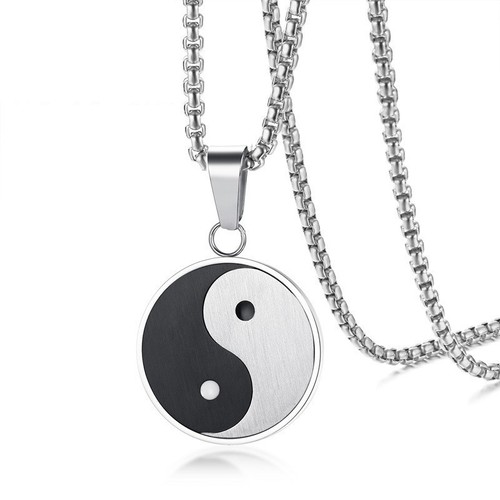 Halskette anhänger yin yang - halskette-anhänger, "yin