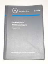 MERCEDES BENZ 200-8   230 250 280 300  SEL  SL 600 etc Tabellenbuch 1969