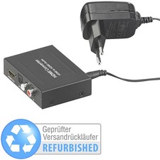 auvisio Cinch-HDMI-Adapter: HDMI-Audio-Konverter zu TOSLINK, Versandrückläufer