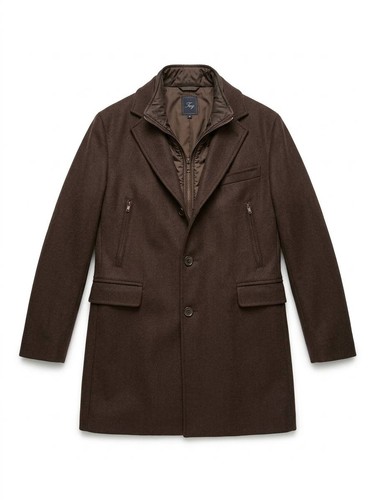Herren mantel double coat - mantel,