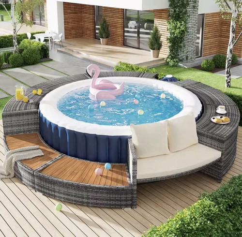 Xxl whirlpool umrandung - whirlpool, rattan