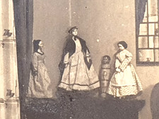 Nostalgische Künstlerkarte, Puppenstube, 1933, Künstlerpuppen Porzellan