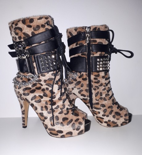 Abbey dawn leopard boots - abbey,