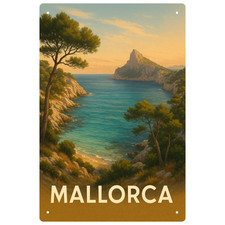 Mallorca Bucht Blechschild |
