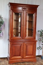 Nr.1531b Vitrine Schrank Kirsche Eiche Holz vollmassiv