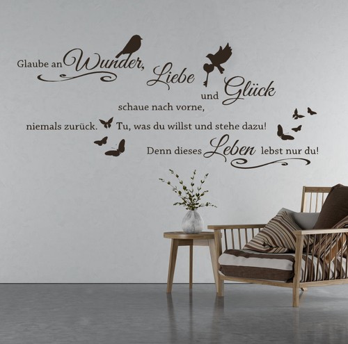 Wandtattoo glaube wunder - wandtattoo, an
