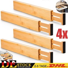 4-tlg Bambus Schubladentrenner