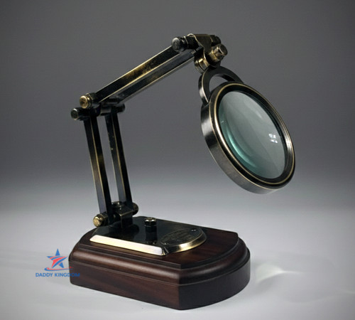 Messing glas lupe antik - messing,