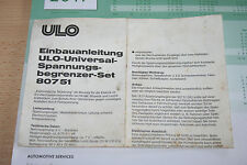 ULO Universal Spannungsbegrenzer 80751 Montageanweisung ULO-EBL 801