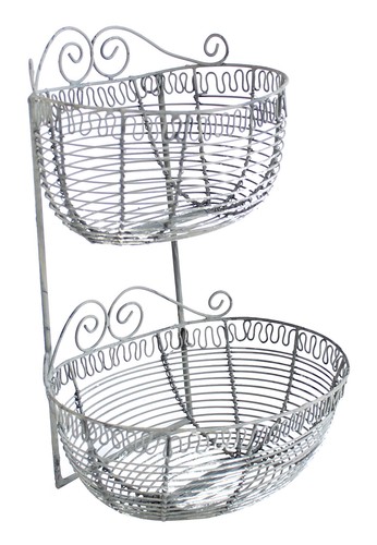 Korb etagere grau - korb,