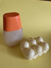 Original DDR Plastik Trinkflasche & Eierbox Wandertag Camping Gebraucht