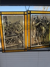 Zwei alte fensterbilder - zwei,