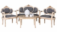Couchgarnitur Salon Sitzgruppe Sofagarnitur Barock Sitzgarnitur 4tlg Couchtisch