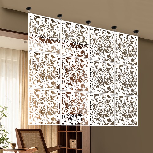 12tlg 40x40cm paravent wand - 12tlg,