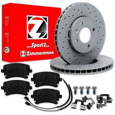Zimmermann SPORT BREMSSCHEIBEN 310mm + BELÄGE HINTEN für VW PHAETON Bj 2002-2016