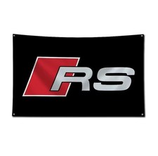 AUD RS Motorsport Design Fahne Banner Flagge 90x150cm Racing Garage Werkstatt