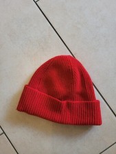 Damen Merino extrafine Mütze 100% GOTS zertifizierte Wolle,  rot UVP: 59,90 €!