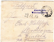 1.WK Feldpost 1916 Ogenbargen