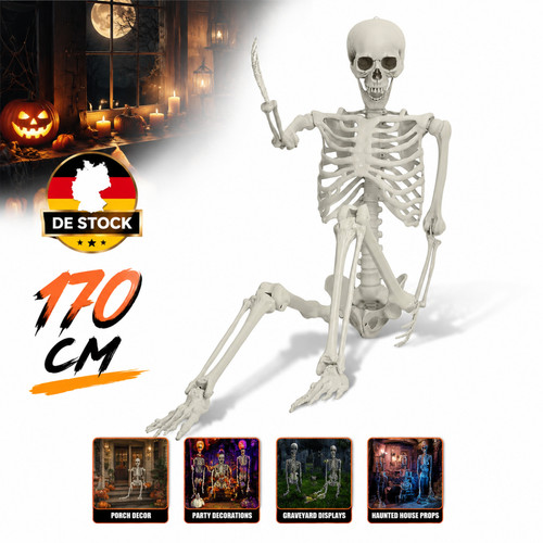 Skelett halloween lebensgroß - skelett,