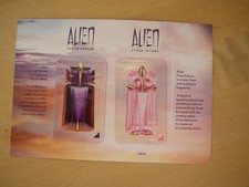 unbenutzt 2 Mugler Alien Peel-Off Proben auf Postkarte Eau de Parfum, Flora Fortuna