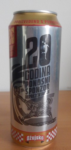 Ozujsko beer empty can - , 0,5l