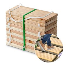 Rollweg aus Lärchenholz für den Weg im Garten Gartentritte Holz-Tritte Gartenweg