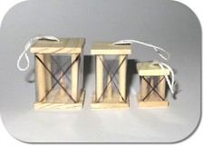 Miniatur Laterne, Holzlaterne, 3 Größen, Neu