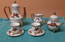 Weihnachtsstern Kaffeeservice Mokka Espresso Service Weihnachten Gold Dekor