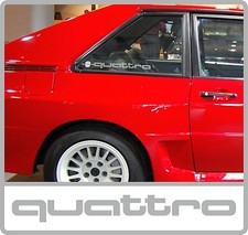 Audi Quattro Mattiert Heck Quarter Fenster Aufkleber/Sticker