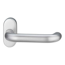 EDI Profiltürdrücker Drückerlochteil Türbeschlag EST oval Edelstahl 1103 2033