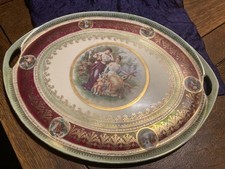 Gebäckteller Porzellan, Marke ES 1861, Manufaktur Erdmann Schlegelmilch Suhl