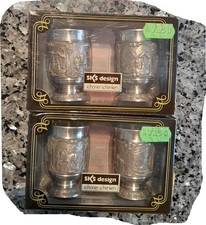 6 Zinnbecher, Zinn Schnapsgläser von SKS Design, 95% Zinn, Neu in OVP
