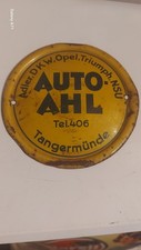 Altes Blech Türschild NSU, DKW, Adler....Tangermünde 30er Jahre Original