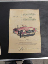 Altes Werbeplakat  190 SL MERCEDES BENZ