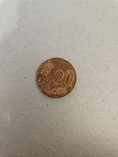 Fehlprägung 20 Cent 2002 J auf magnetischer 5 Cent Ronde geprägt