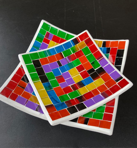 2er set 20cm bunt glas - 24, u.