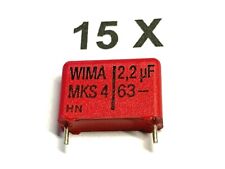 2,2uF, 63V-, 40V~, 20%, RM15, 2,2µF, WIMA, MKT, MKS4C042204C00MSSD, 15 Stück