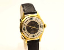 Intex Herren Armbanduhr Handaufzug 21 Steine Lederarmband 32mm Vintage 