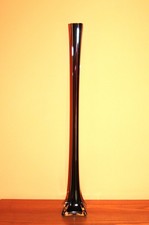 Glasvase hoch schlank elegant schwarzviolett 70cm