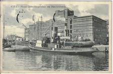 KIEL. neuer Getreidespeicher am Handelshafen, AK von 1929
