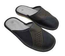 Herren Hausschuhe Lederpantoffel Pantoletten Herrenhausschuhe Größe 40-46