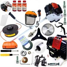 Motorsense Rasentrimmer Benzin 49m3 Sense Freischneider 6 PS viel Zubehör Set