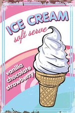  Blechschild - ICE CREM SOFT