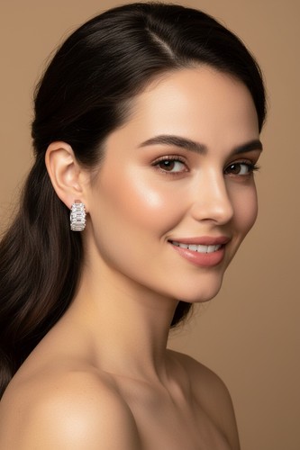 Silver tone hoop earrings - silver-tone,