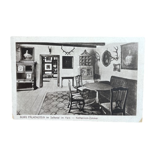 Postkarte burg falkenstein - burg,