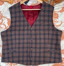 TOP *** Herren Sakko Weste   Mey & Edlich   Brauntöne  rot abgefüttert  Gr. 58